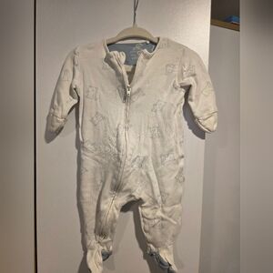 Next Cream Bear Print Footie